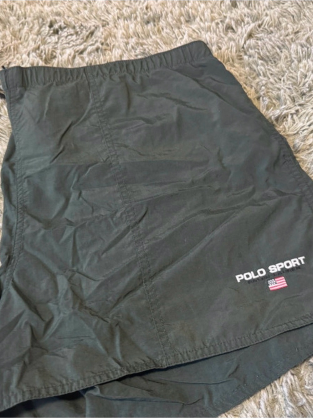 Polo by Ralph Lauren Black Polo Sport Athletic Shorts with Flag Logo
